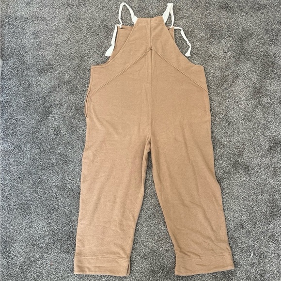 FREE PEOPLE BEACH Lucy Romper Sleeveless Camel Tan Womens Size Medium - Picture 8 of 12